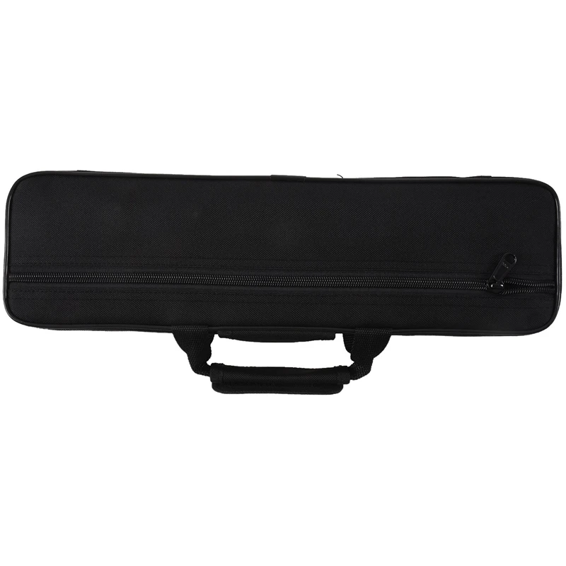 1 Pcs Nylon Padded Flute Bag Carry Case Cover Shoulder Strap & 1 Pcs 52Cm Soft Cleaning Brush Cleaner Saver Pad images - 6