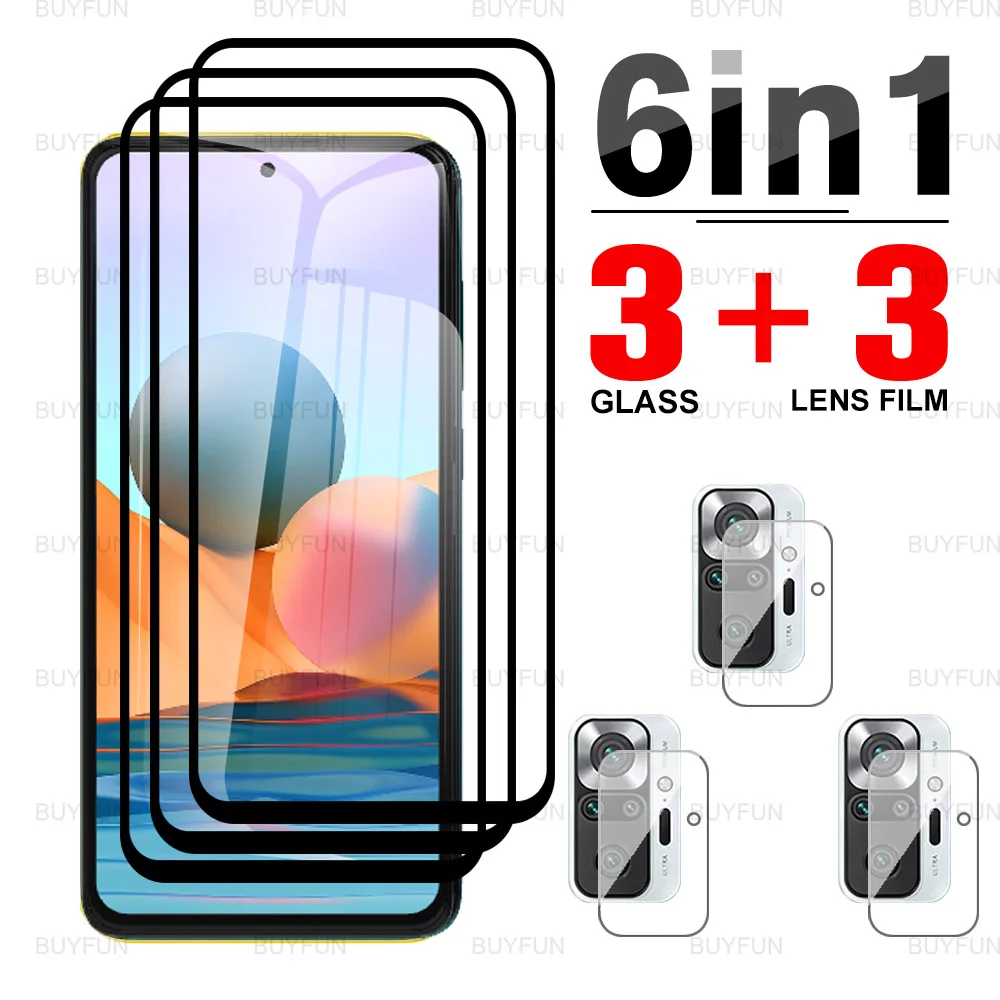 

for redmi note10 pro tempered glass for xiaomi redme note10 9 pro 10s full cover screen protector for redmi note 10 5G lens glas