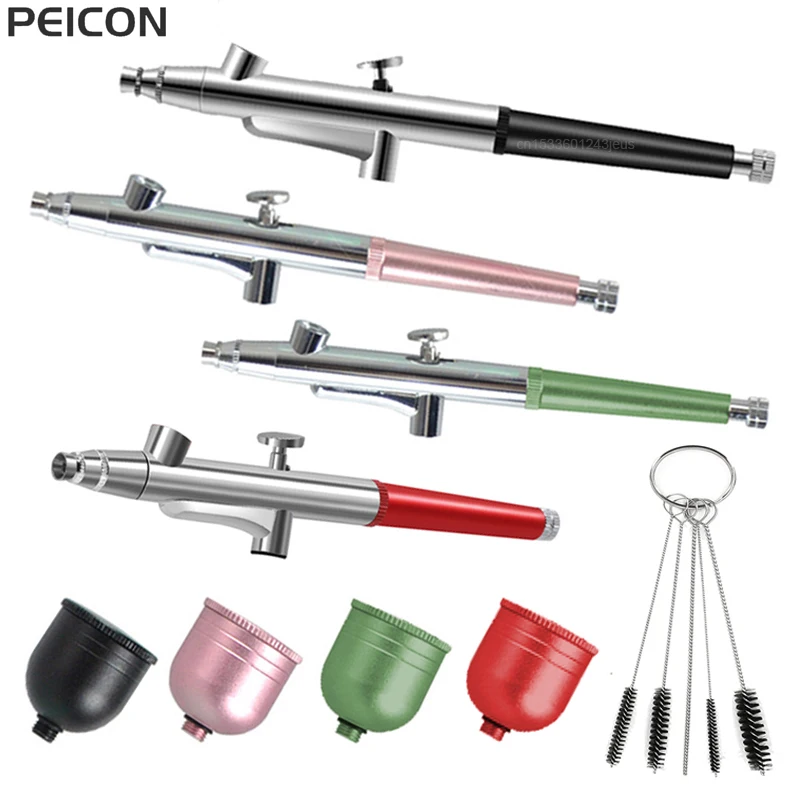 Peicon Аэрограф Набор Для Рисования Ногтей С Аксессуарами Чашек Перезаряжаемый