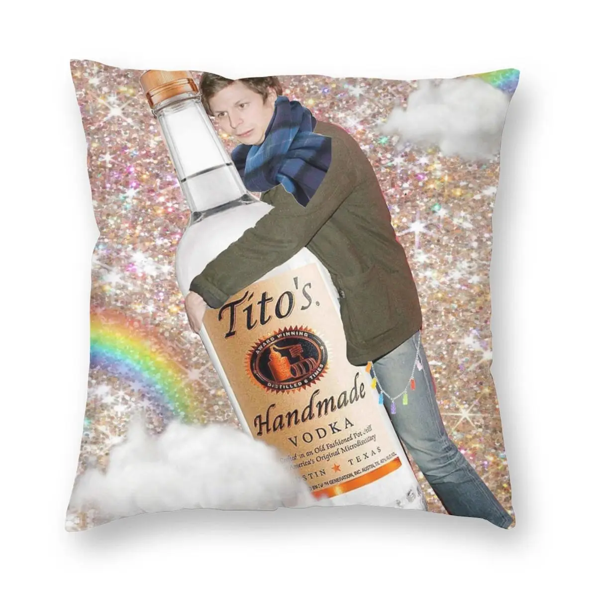 

Glitter Michael Funny College Pillowcase Printed Polyester Cushion Cover Gift Throw Pillow Case Cover Home Zippered 40X40cm