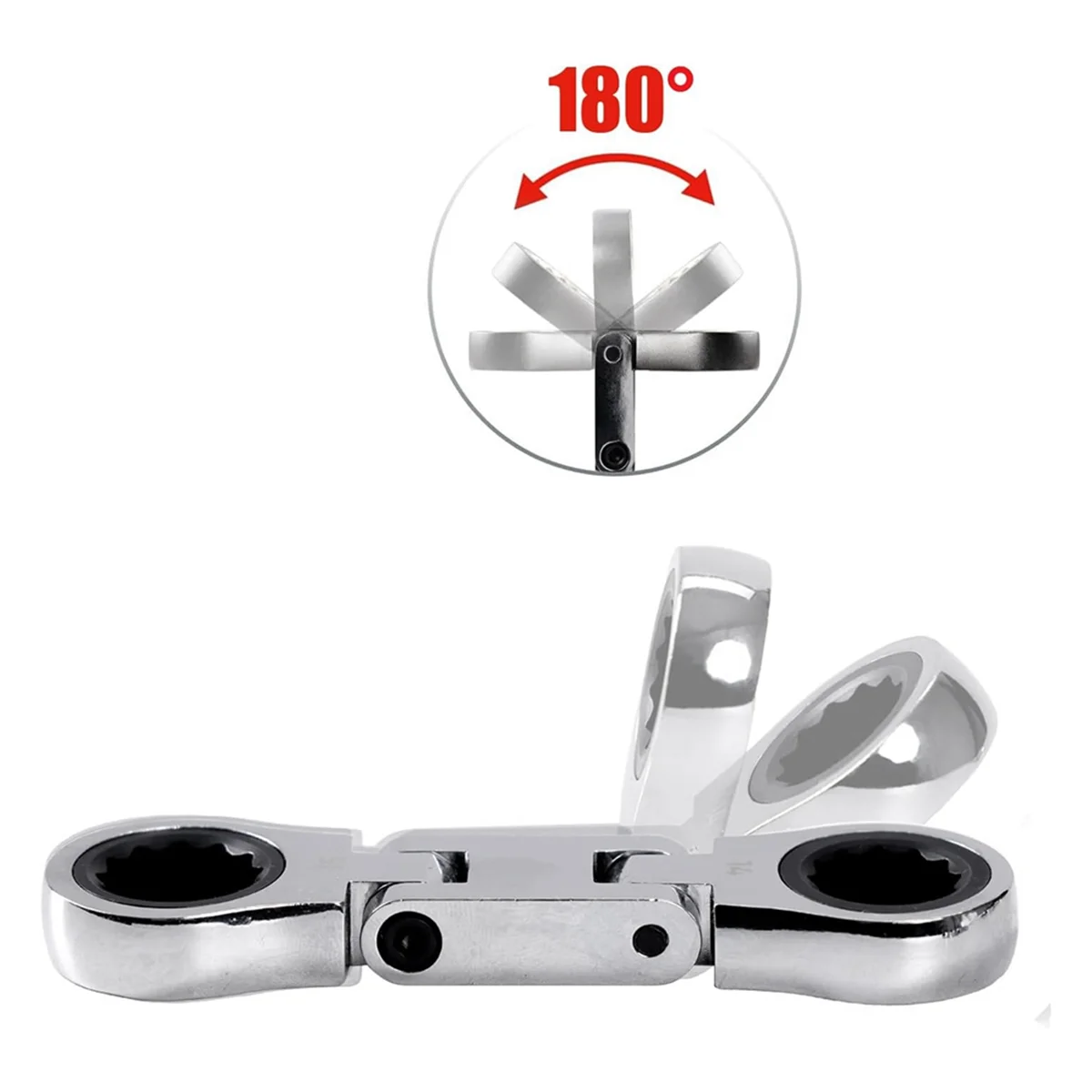 Набор ключей с храповым механизмом Stubby Flex-Head 5 предметов метрическая комбинация