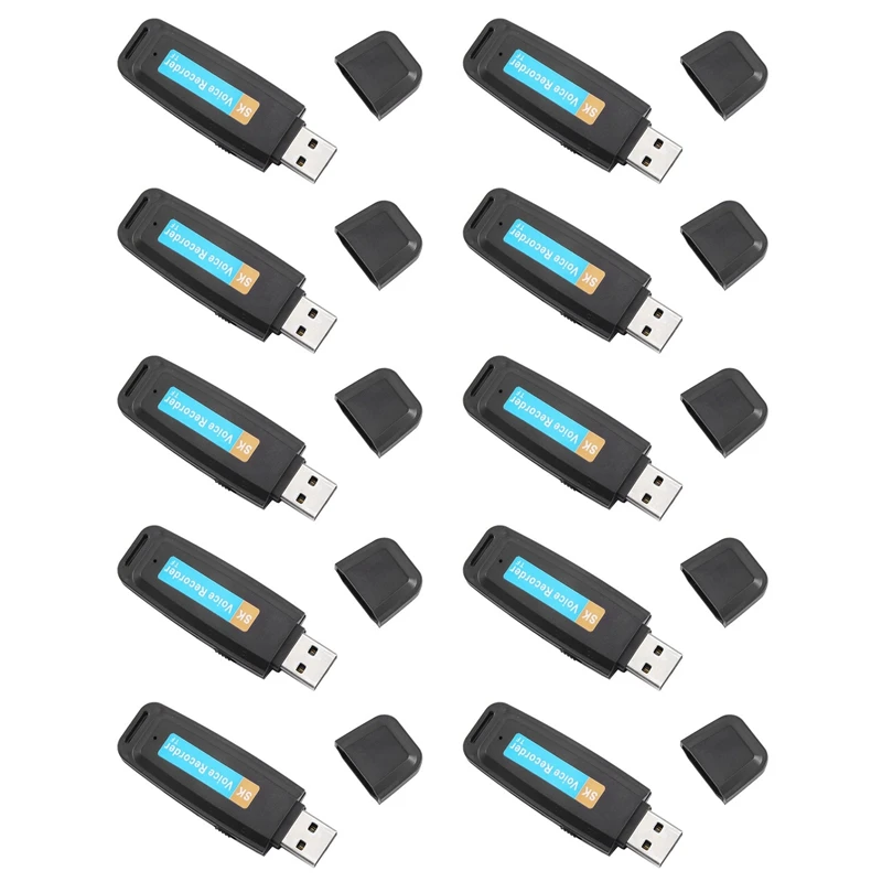 

10X U-Disk Digital Audio Voice Recorder Pen Charger USB Flash Drive Up To 32GB Mini SD TF High Quality