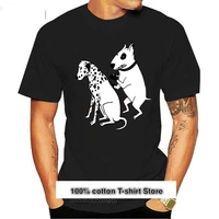 camiseta divertida de tatuaje de perro d%c3%a1lmata bull terrier