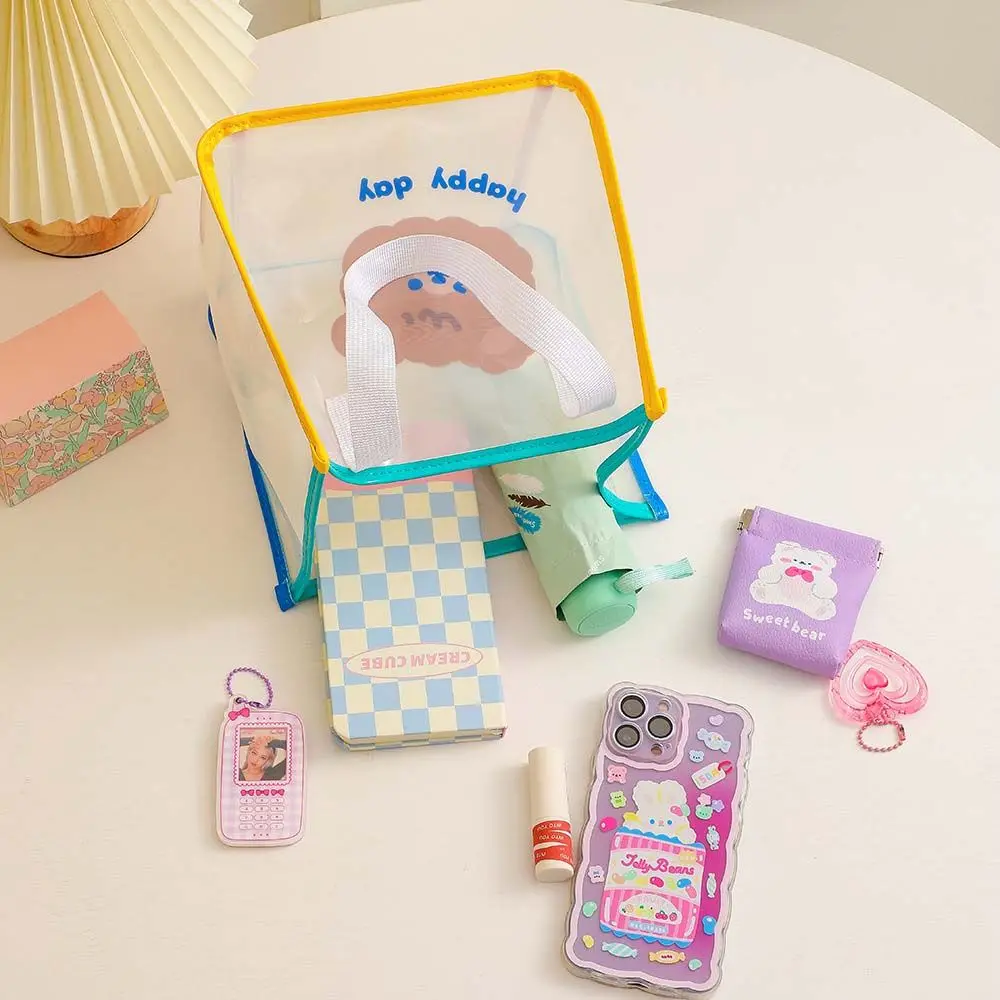 

Cute Transparent Jelly bag Summer Cartoon PVC Beach Bag Handbags Women Shoulder Bags Clear Bag