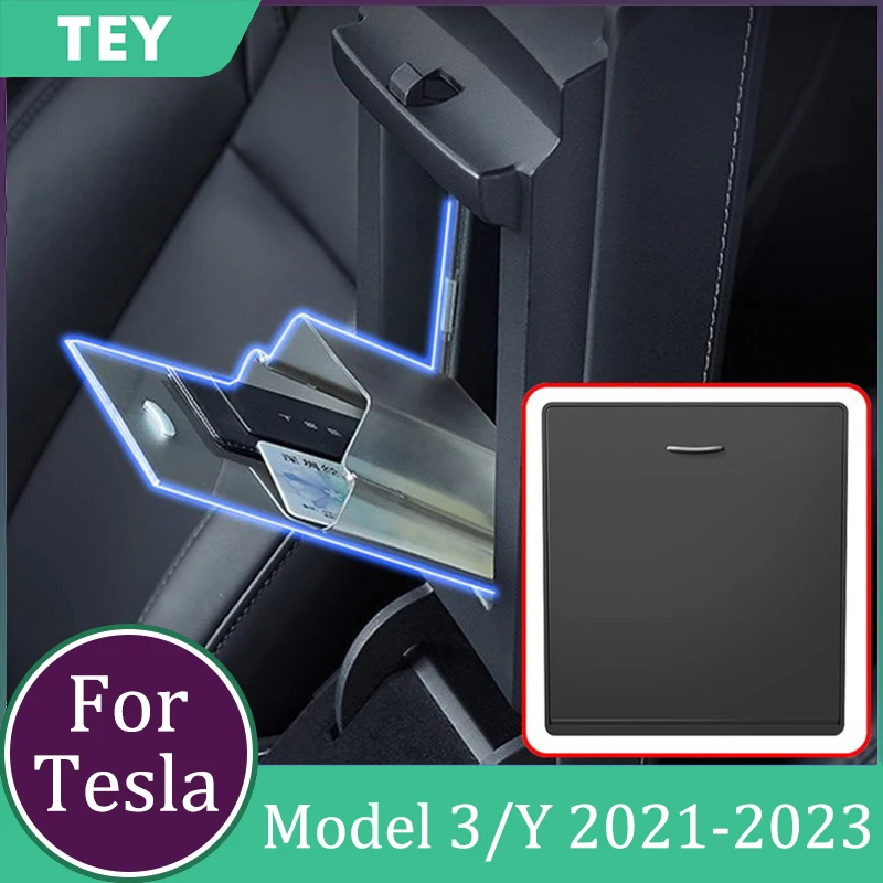 

Подлокотник Tesla, скрытый магнитный чехол для хранения Tesla Model Y 3 2017-2023, аксессуары, автозапчасти, центральная консоль