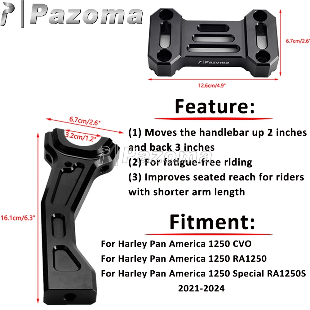 Алюминиевая стойка для Руля Мотоцикла подъемник задний зажим Harley Pan American 1250 CVO RA1250