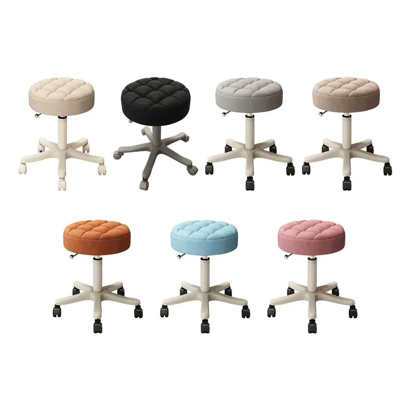 35~45cm Adjust Multipurpose Drafting Bar Stool With Wheels For Barbershop, Housework