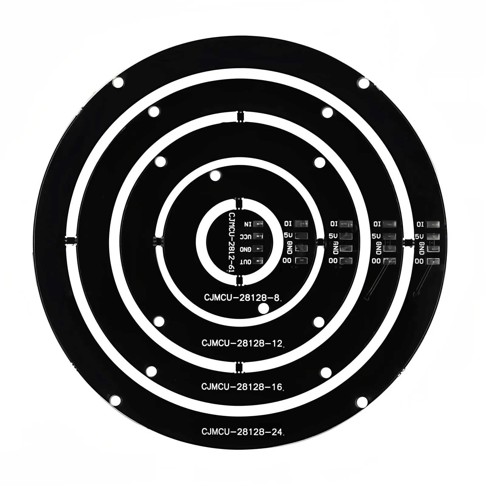 61 бит 61X ws 2812 5050 RGB светодиодная кольцевая лампа со встроенными драйверами 1 + 8 12 16 24