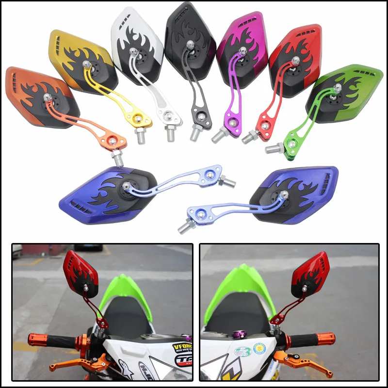 

2PCS/Set 8 / 10mm Universal Motorcycle Rearview Mirrors 360 Degree Rotation Motorcycle Motorbike Scooter Motorbike Side Mirrors