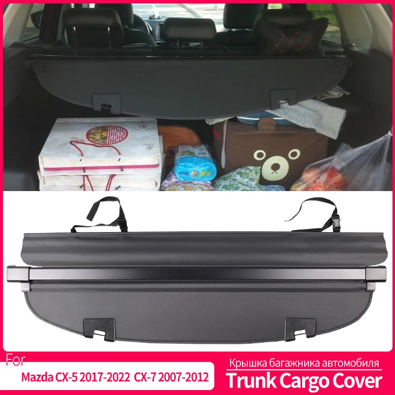 

Trunk Cargo Cover For Mazda CX 5 CX 7 2007 To 2022 Security Shield Rear Luggage Curtain Partition Privacy Car Accessories