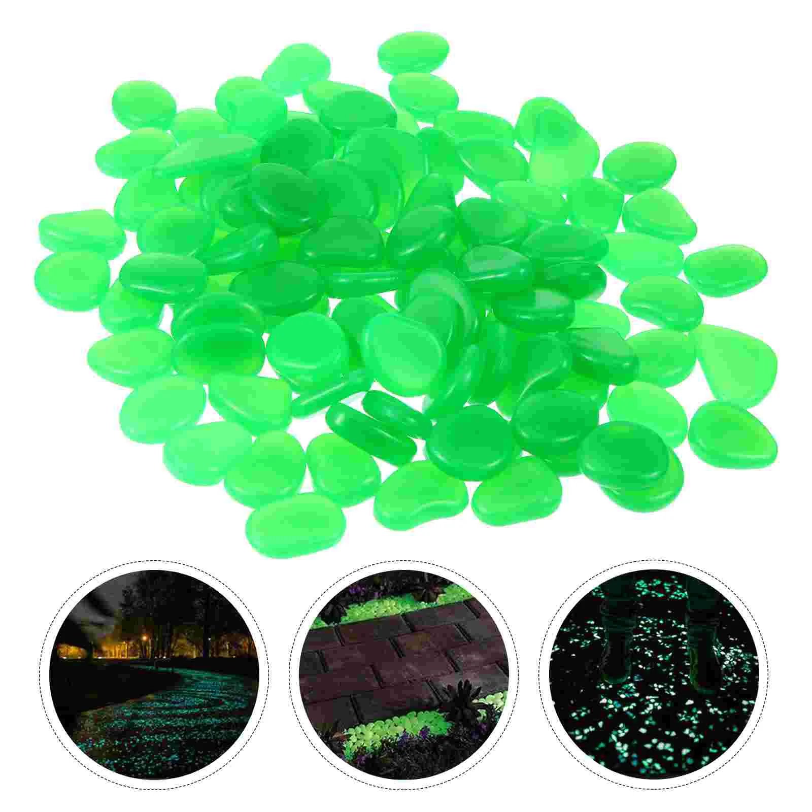 

Pebbles Stones Glow Luminous Tank Garden Dark Glowing Stone The Aquarium Gravel Decorations Decor Outdoor Aquarium decoration
