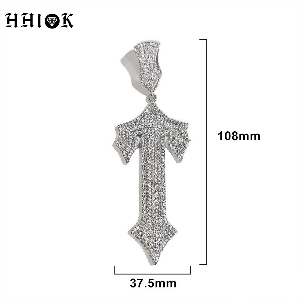 Новый дизайн хип-хоп рэп ювелирные изделия 18K позолоченный медный сверкающий CZ