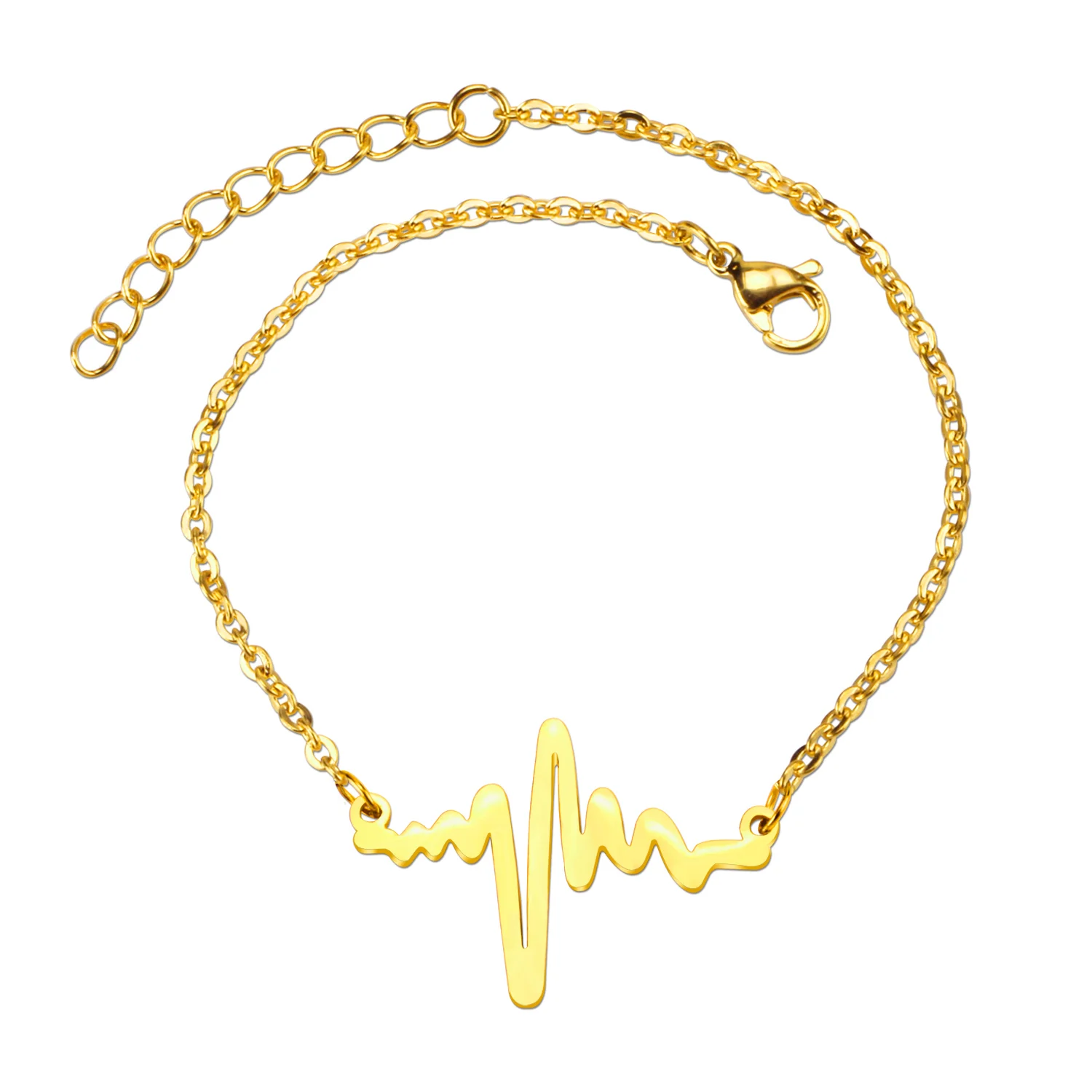 

Женский тонкий браслет-цепочка из нержавеющей стали под золото