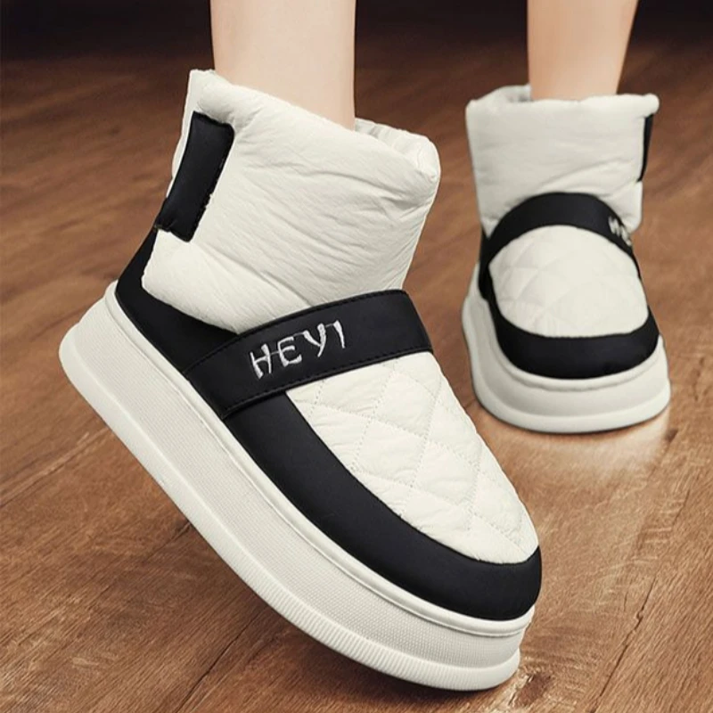 Хлопковая обувь на платформе теплые морозостойкие зимние ботинки для мужчин