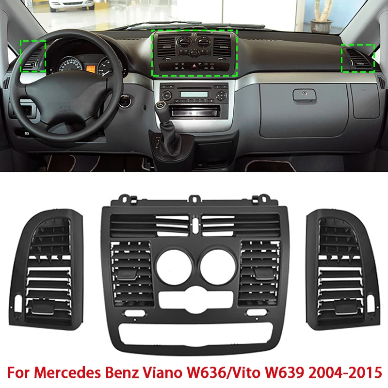 1/3 шт. Черная крышка для автомобильного кондиционера воздуха Mercedes Benz Viano W636/Vito W639