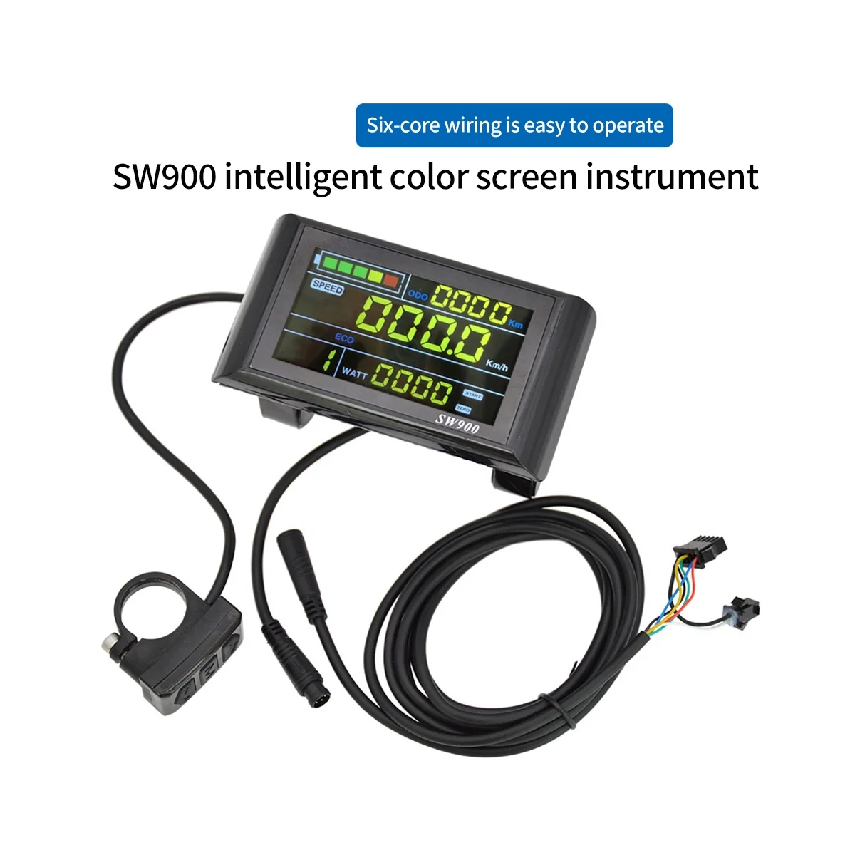 SW900 ЖК-дисплей панель управления 24 36 48 В 52 60 электрический скутер 6-контактная