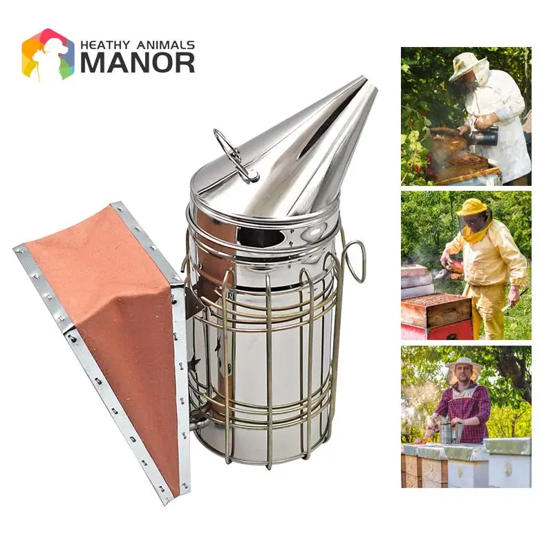 

Beekeeping Smoker Manual Bee Smoke Transmitter Apiculture Beekeeper Dedicated Smoked Beekeeping Sprayer Stainless Steel