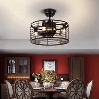 modern creative invisible fan lamp american industrial style restaurant bedroom lamp household ceiling fan lamp led
