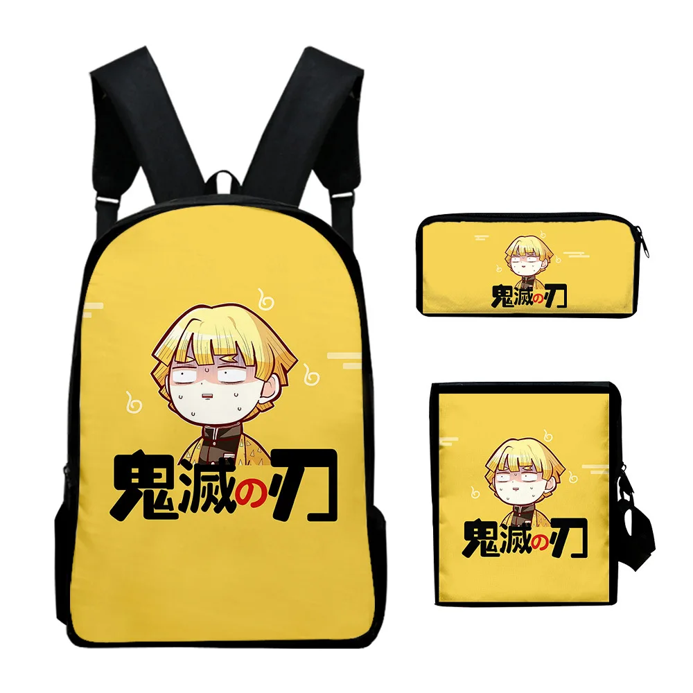 

Popular Classic Demon Slayer 3pcs/Set Backpack 3D Print School Student Bookbag Travel Laptop Daypack Shoulder Bag Pencil Case