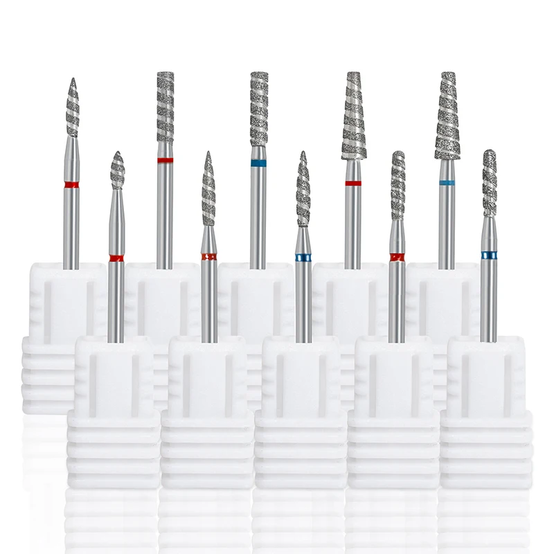 Алмазные насадки для ногтей Tornado Flame сверло кутикулы маникюрный резак аксессуары