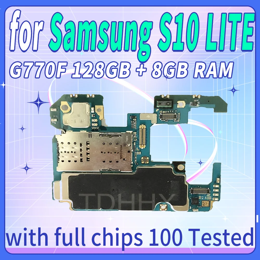 

Оригинальная материнская плата Samsung Galaxy S10 LITE G770F, 128 Гб ПЗУ 8 Гб ОЗУ, разблокированная материнская плата, логическая плата
