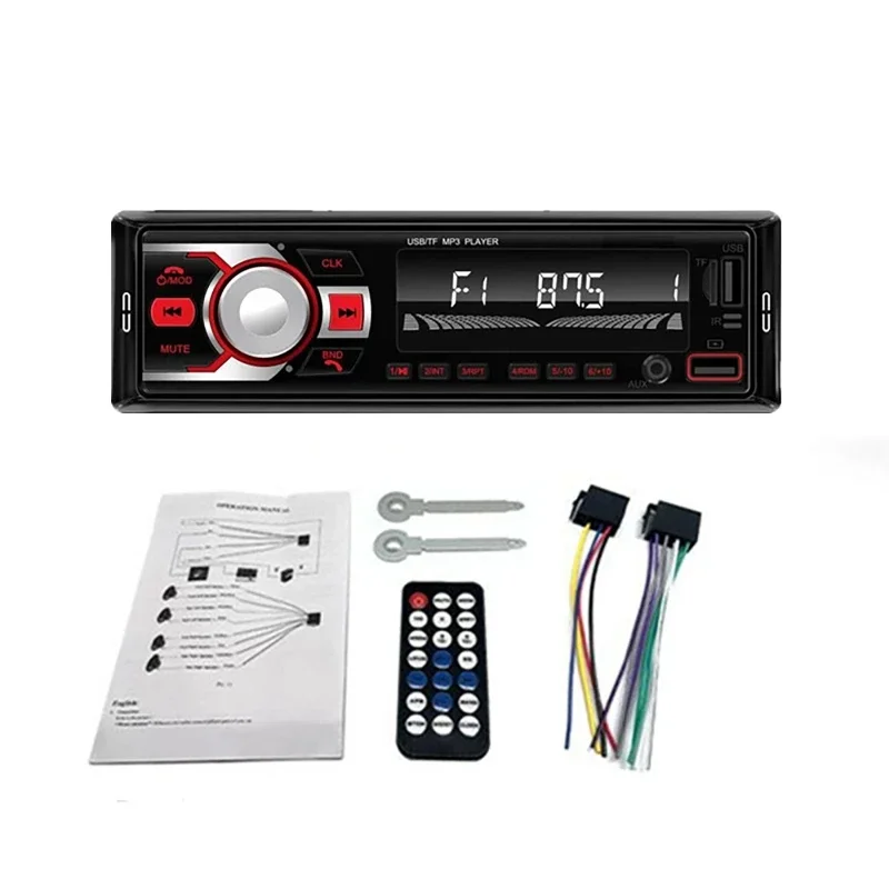 

Автомобильный MP3-плеер, цифровой стерео плеер с Bluetooth, FM-радио, USB, входом AUX, Типоразмер 12 В