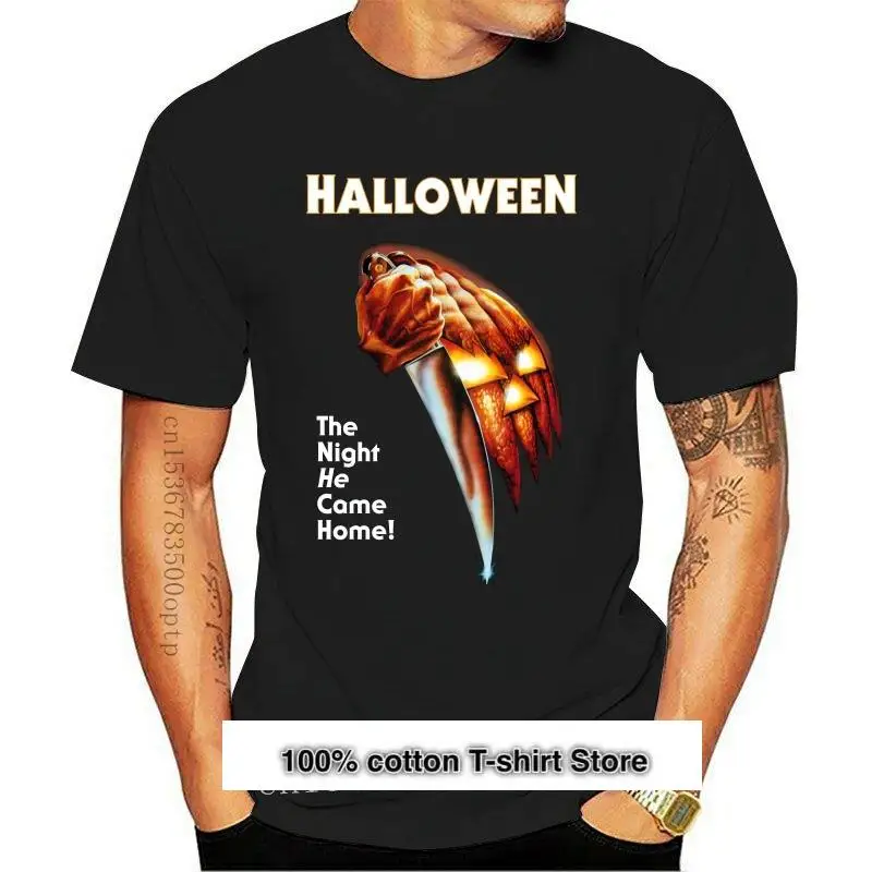 

Camiseta Unisex para hombre y mujer, camisa con póster de película de Horror de Halloween, la noche que vino a casa, nueva