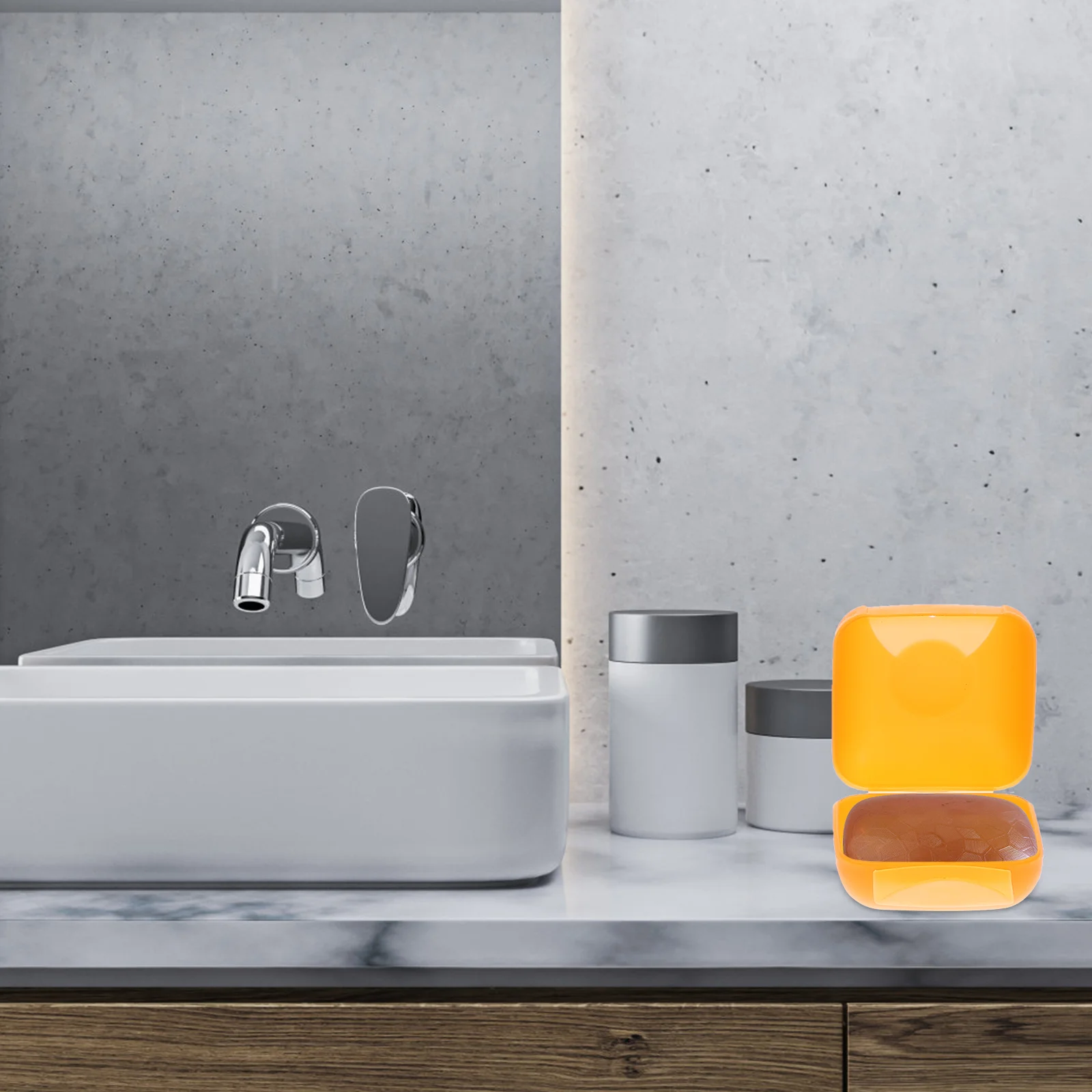 

4pcs Soap Box Sealed Travel Small Size Camping Household Living Room Bathroom Soap Case Savers Dish