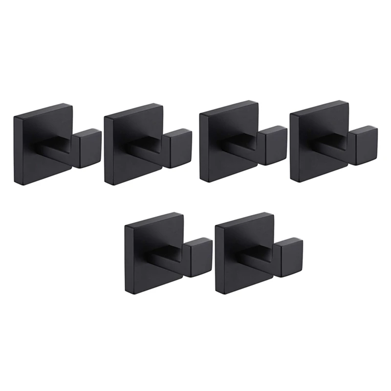 Hook Stainless Steel Bathroom Rust Proof Clothes Towel Coat Hook Wall Mounted Square Hanger Cnim Hot