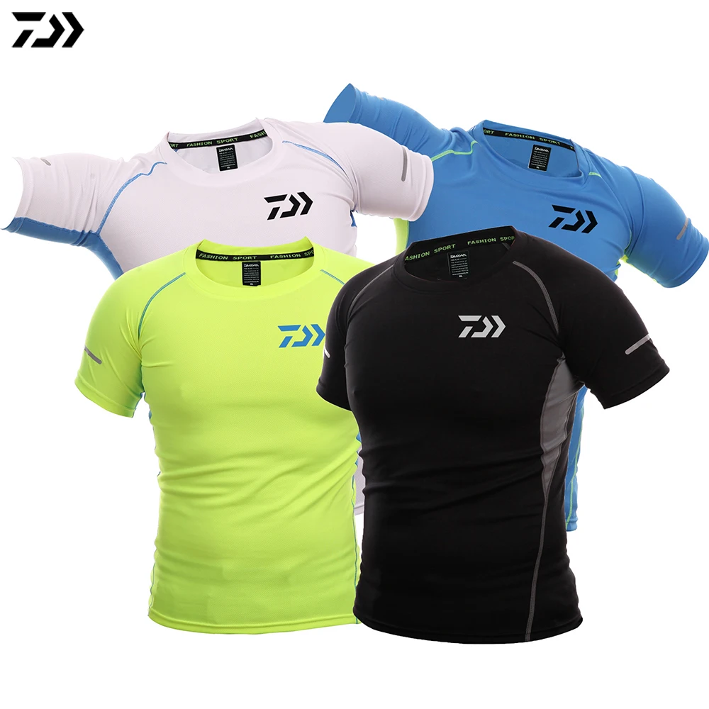 

Shirt Patchwork Fishing T-shirt Fishing Clothing Men Breathable Quick-Drying Fishing Shirt Short Sleeve Fishing Clothes