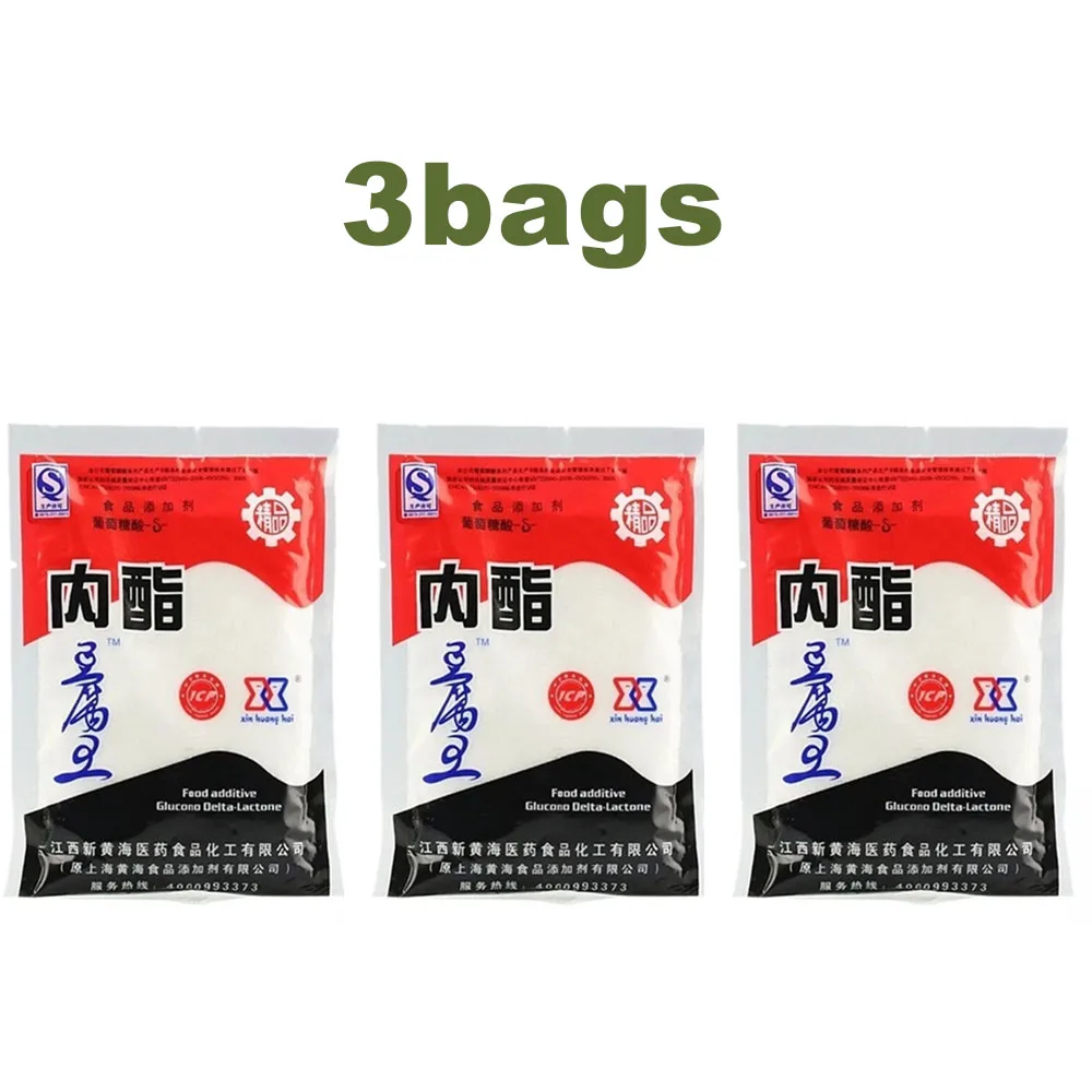 

3 сумки Tofu King lactone Glucolactone Tofu сырье для мозга бобы творог коагулянт 100 г/пакет