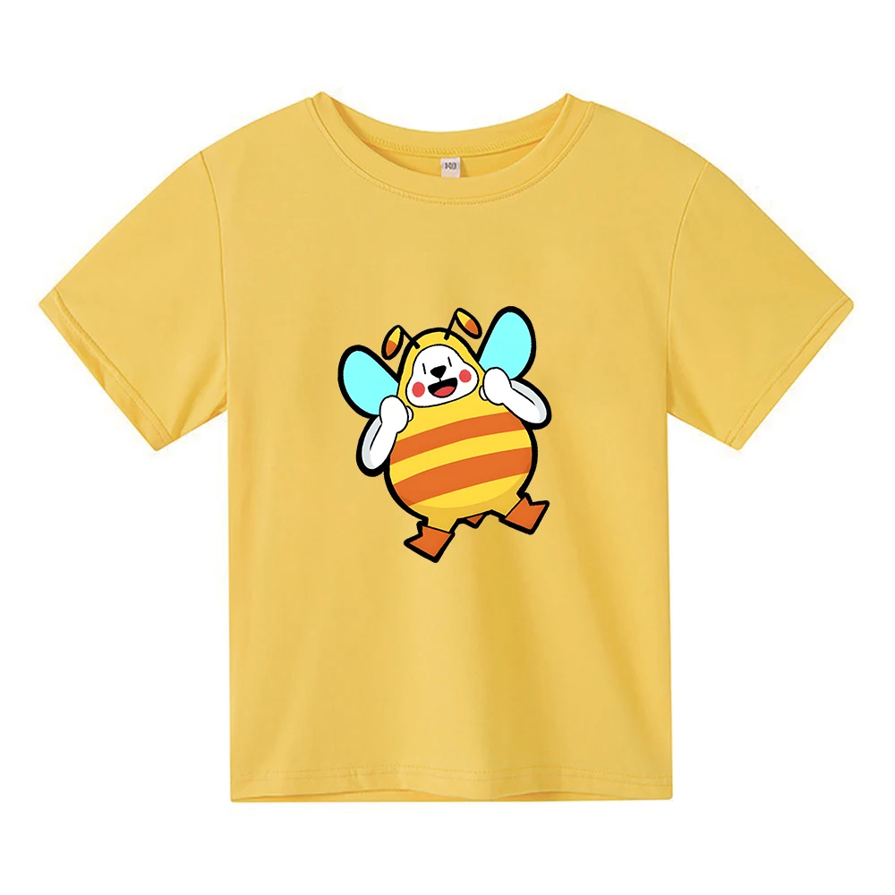 

Повседневная футболка с ритмическим небом, Популярная Игровая футболка с милым мультяшным графическим принтом, летние футболки из 100% хлопк...