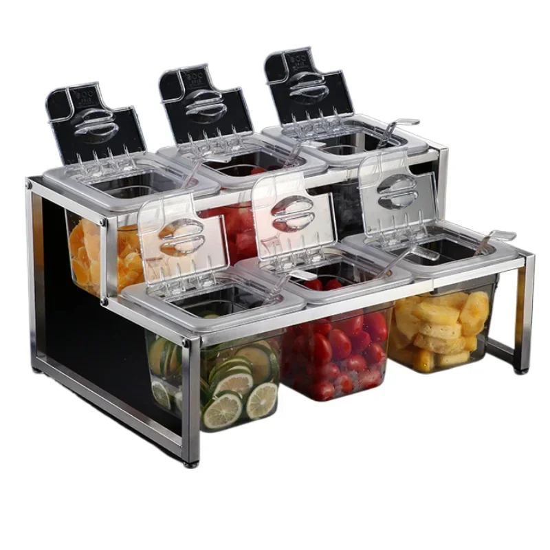 Прозрачные кастрюли GN из акрила прозрачные квадратные для еды выставочная