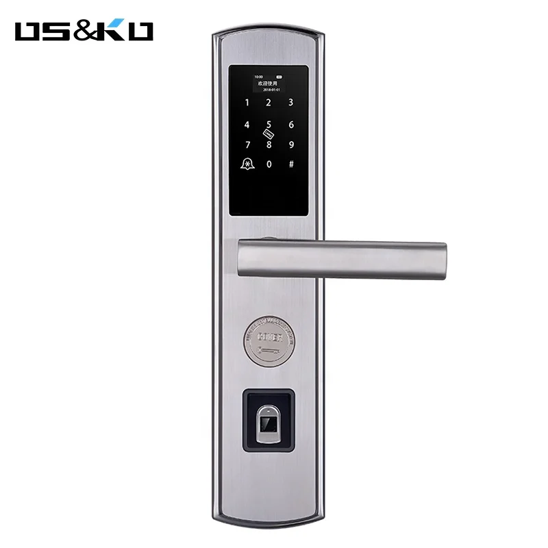 Security storage Stainless steel smart security lock ,waterproof anti-theft keyless biometric fingerprint door lock enlarge