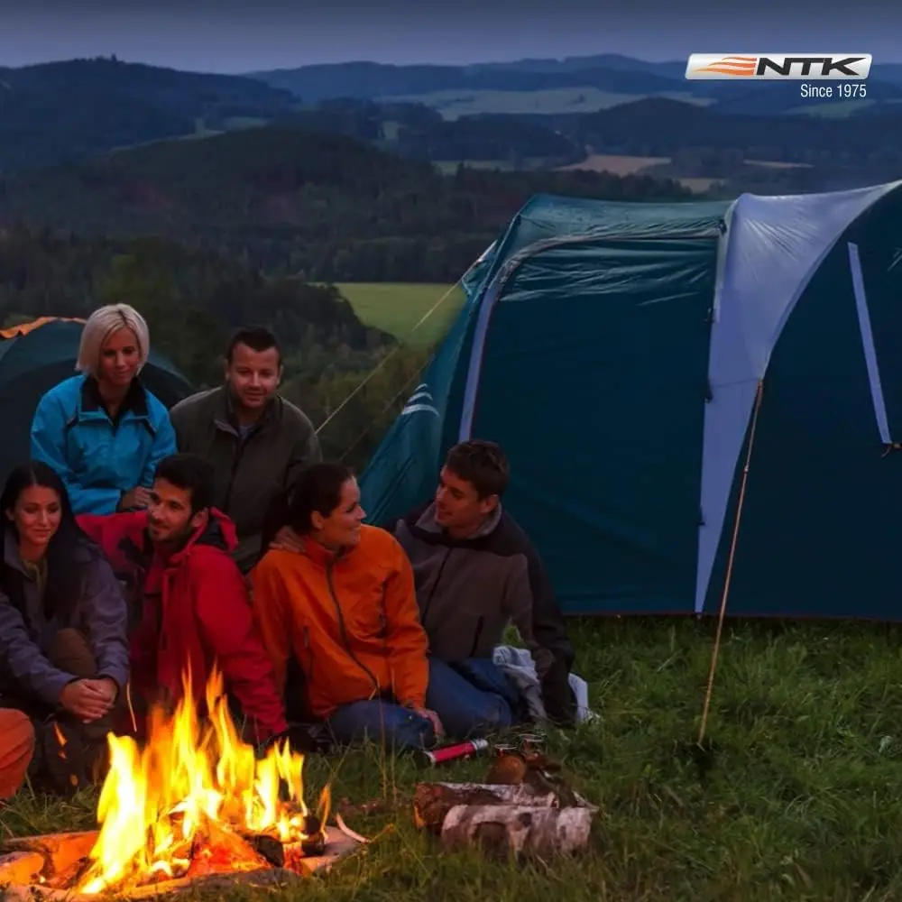 NTK Arizona GT 12-местная семейная палатка для кемпинга | 20 6x10 футов 2 спальни двери 100%