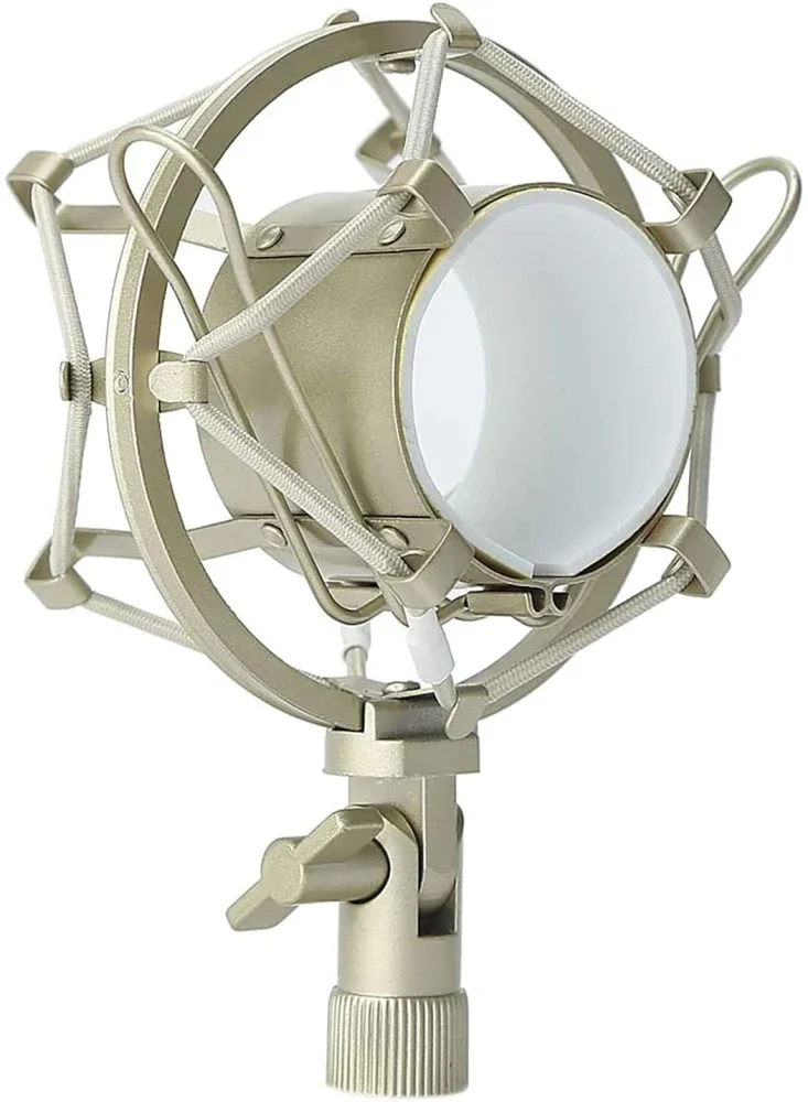 

Metal Shock Mount Studio Recording Microphone Stand Mic Holder (silver) 5 Core