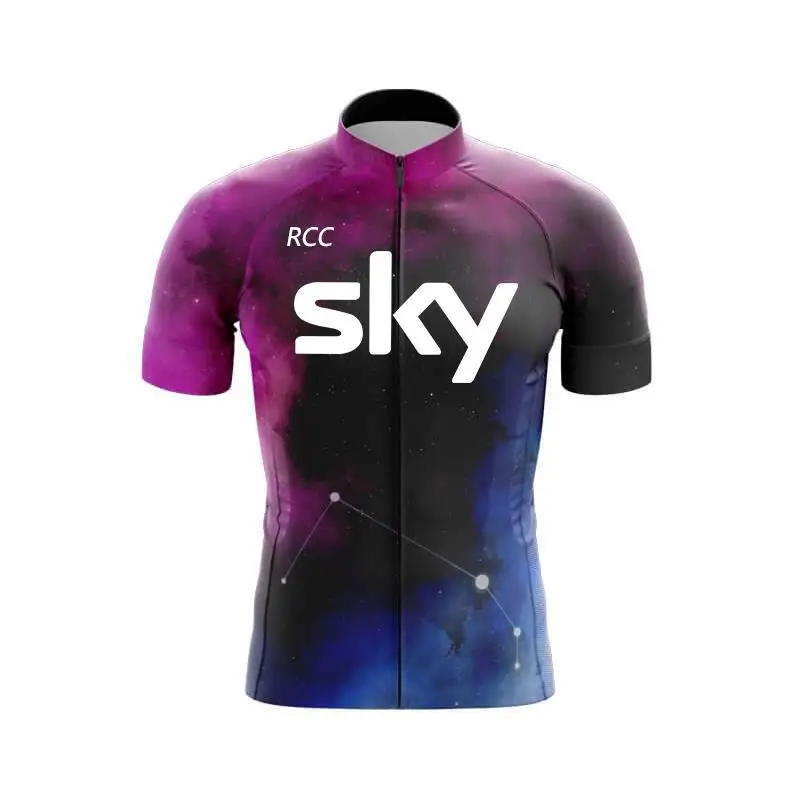 Мужская Быстросохнущая Велосипедная Майка RCC SKY 2024 С Полной Молнией MTB Mallot Ciclismo