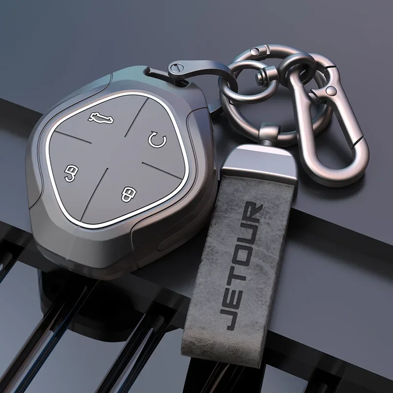 Фото Для Chery Jetour Dashing IDM I-DM X-1 Plus из цинкового сплава, силика, автомобильный ключ, полный чехол, чехол для сумки с дистанционным управлением, металлическая пряжка, аксессуары №3