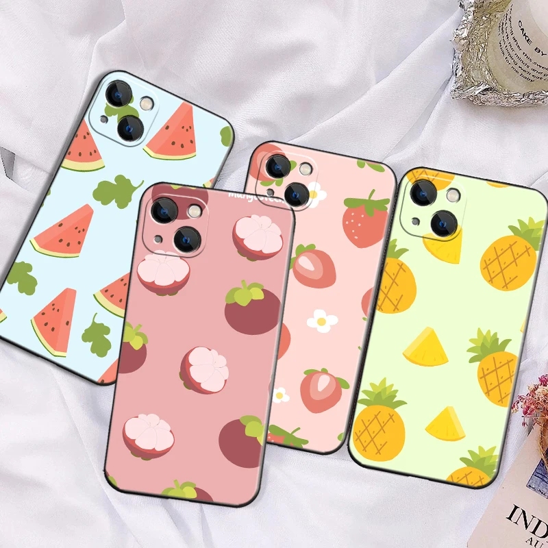 

Small Fresh Fruit For Apple iPhone 13 12 11 Pro 12 13 Mini X XR XS Max SE 5 6 6s 7 8 Plus Phone Case Coque Carcasa
