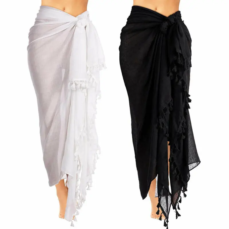 Summer Sexy Beach Skirts Women Beach Wear Sexy Sling Beach Sarong Bikini Cover-Ups Wrap Skirts Towel Women Open-Back Bath Wear