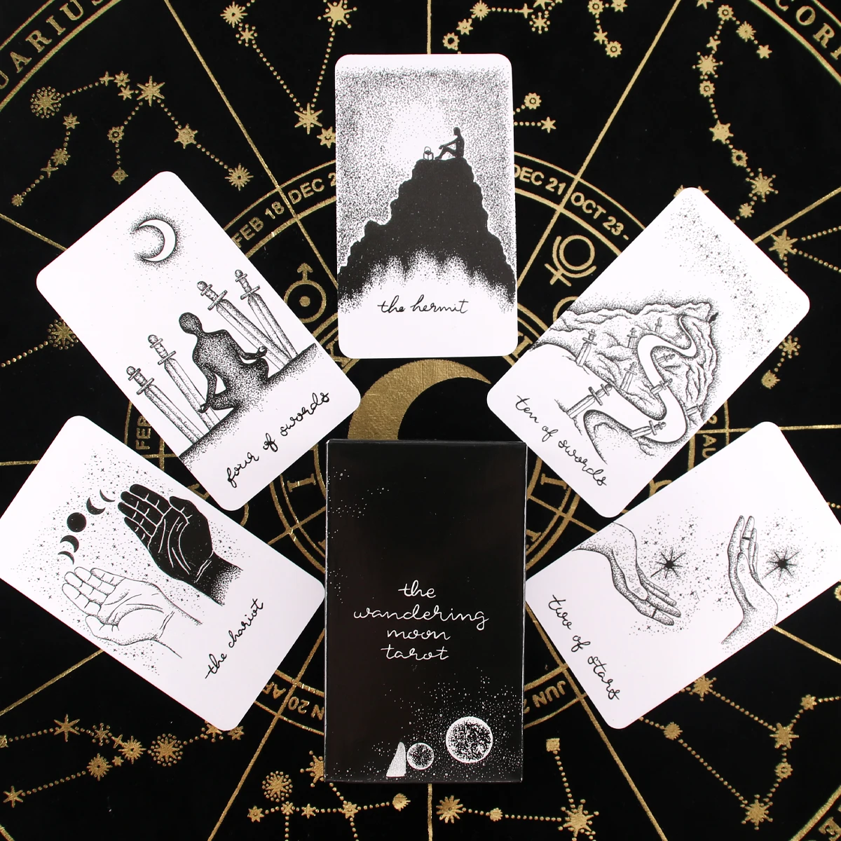 The Wandering Moon Tarot Decks New High Quality Board Games For Fate Divination Party Entertainment Games
