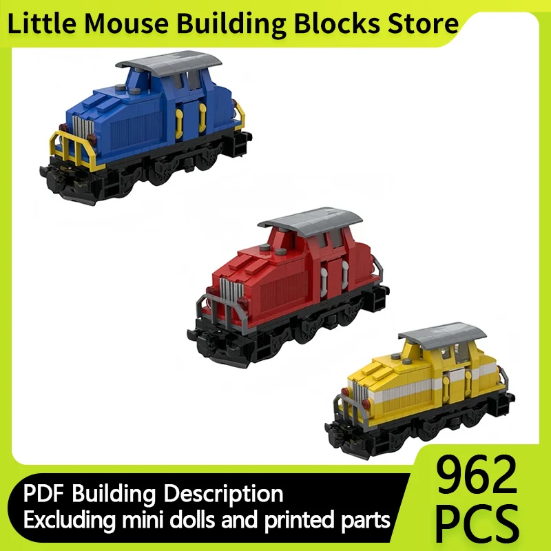 City Car Trains Model MOC Building Bricks Steam Locomotive 500C Modular Technology Gifts Holiday Assemble Children Toys Suit