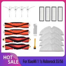 For Xiaomi 1 1S Roborock S5 S6 MAX S6 Pure Accessories Vacuum Cleaner Parts Washable Mop Cloth HEPA Filter Main Brush Side Brush