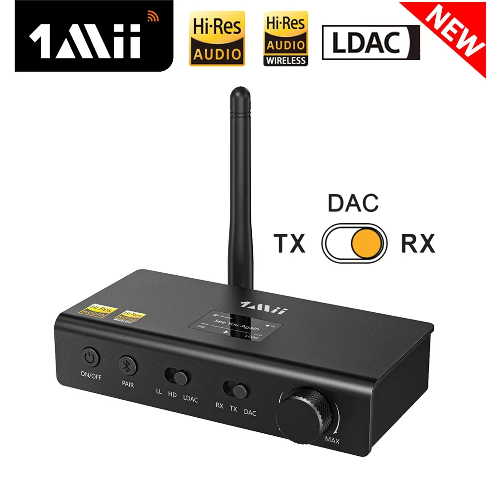 Передатчик/receptor/DAC Bluetooth HiFi 1Mii DS700 адаптер de largo Brug 3 en 1 con pantalla LDAC aptX HD OLED