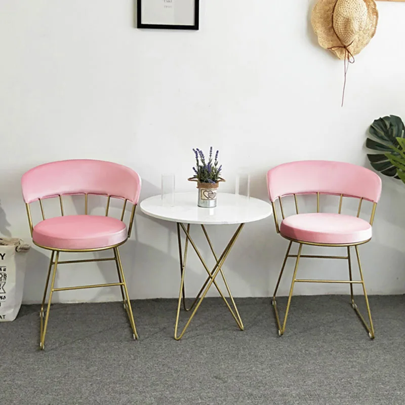 

Nordic Dining Chairs Design Pink Modern ergonomic modern salon Lounge chairs living room Makeup Sedie Da Pranzo Coffee Furniture