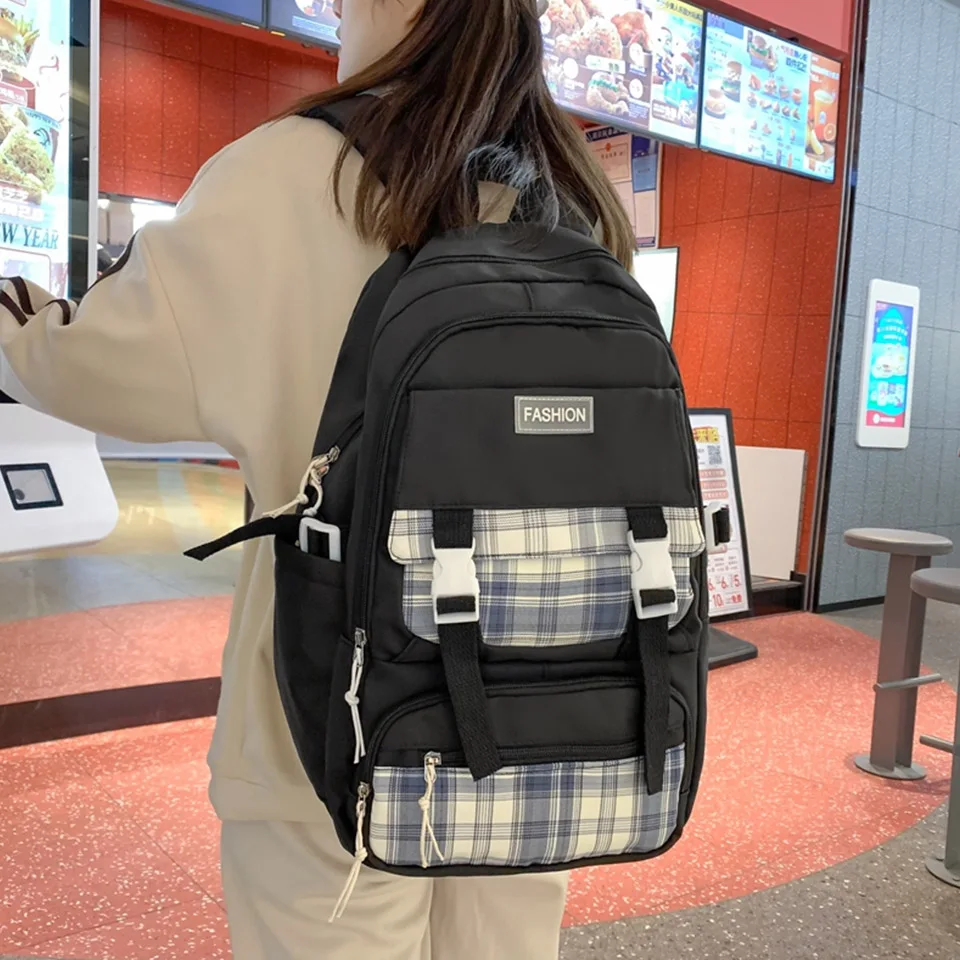 

High-Quality Schoolbag Men And Women Fashion New Brand Design Youth Campus Large-Capacity Lightweight Load-Reducing Backpack M23
