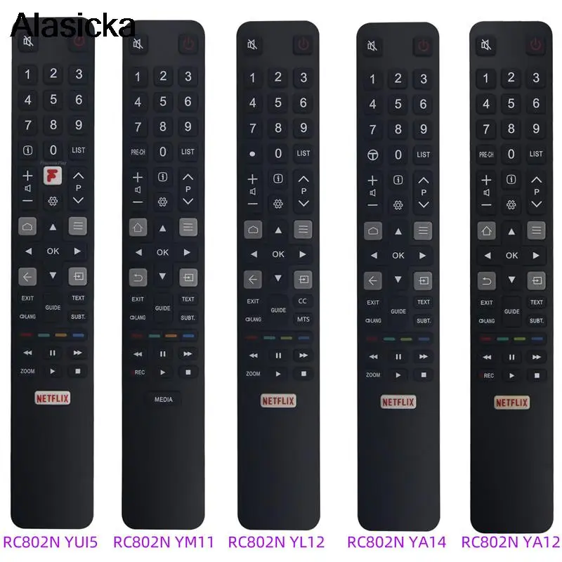 

Remote Control RC802N for TCL Replaced Smart TV Remote Control RC802N YAI4 YAI2 YLI 2 YUI5 YMI1