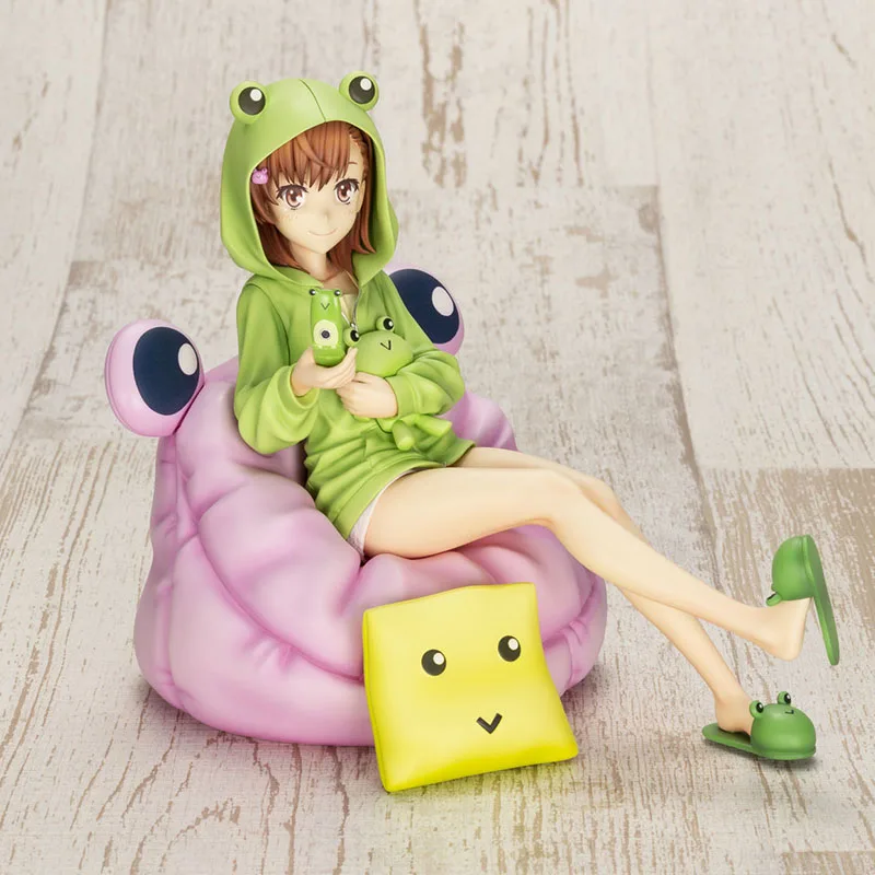 

100% Original Kotobukiya Toaru Kagaku No Railgun T Mikoto Misaka Frog Pajamas Ver Anime Figure Model Collecile Action Toys Gifts