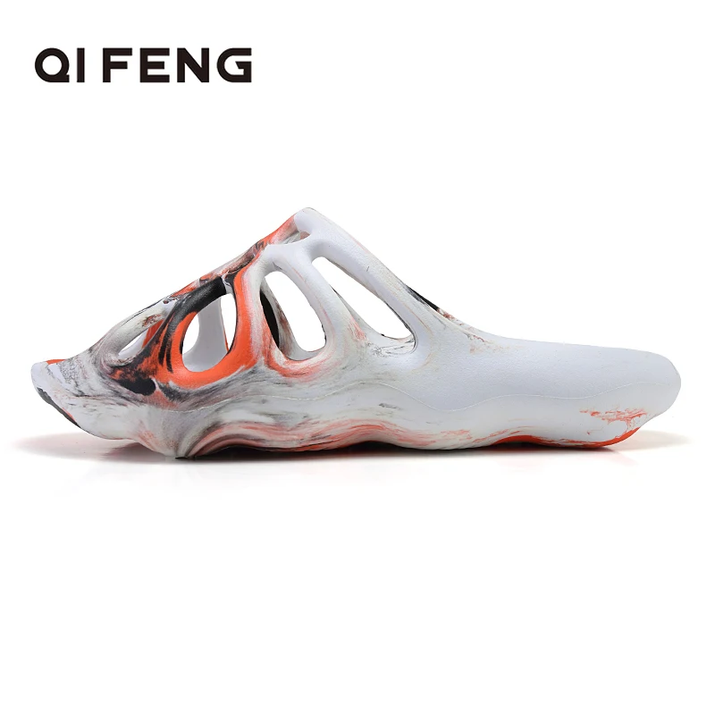 

2022 Summer Men Women Slipper Male Outdoor Beach Shoes Sneakers Casual Footwear Women White Slippers Chunky Sandels Cork Black