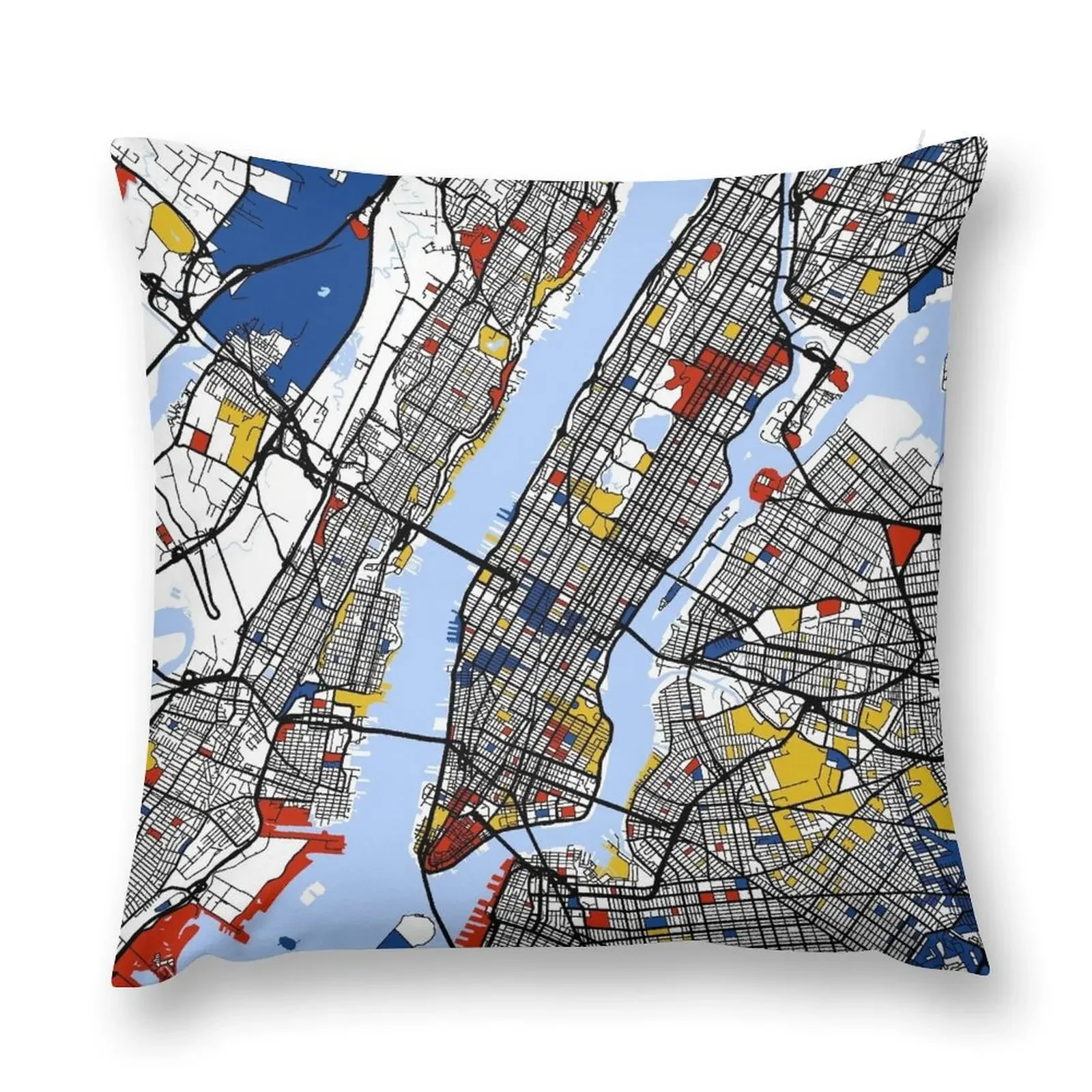 Карта Нью-Йорка Мондриана декоративная подушка эластичный чехол для дивана